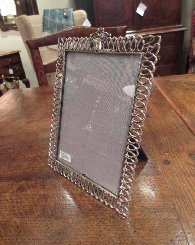 Large Victorian Silver Pierced Surround Photo Frame - Image 5
