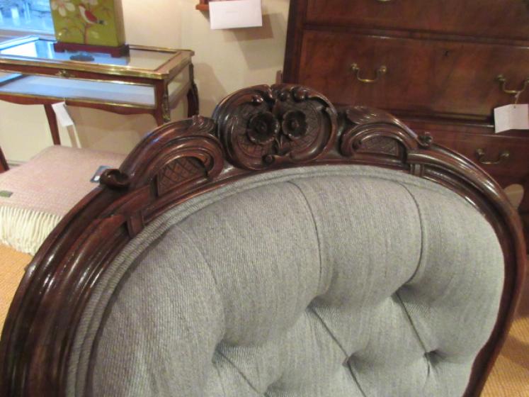 Superb Early Victorian Rosewood Open Armchair - Image 2