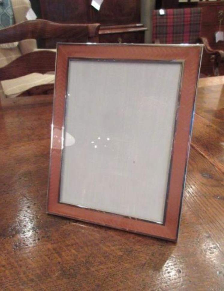 Large Art Deco Period Silver & Enamel Photo Frame  - Image 5
