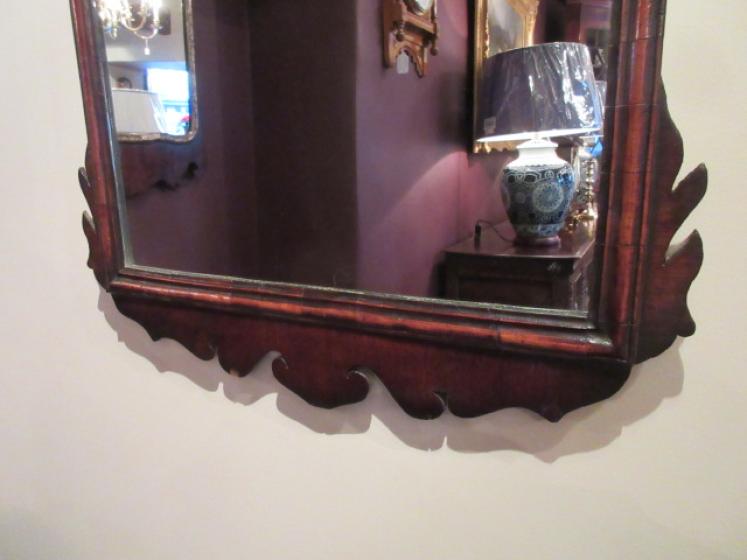 Early Victorian Mahogany Painted Panel Wall Mirror - Image 4