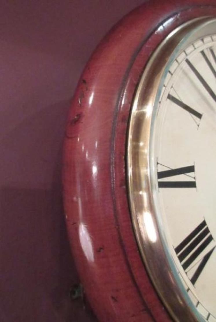 Top Quality Mid Victorian Fusee 10" Dial Wall Clock - Image 3