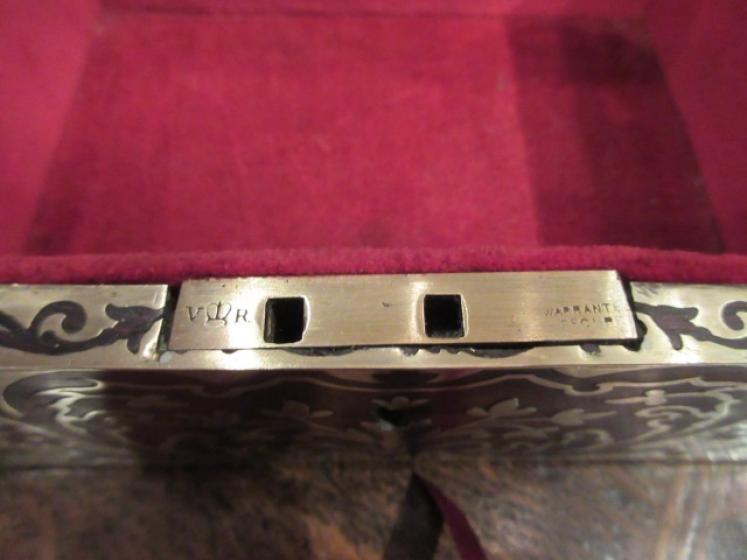Fine Early Victorian Rosewood & Brass Inlaid Jewel Box - Image 4