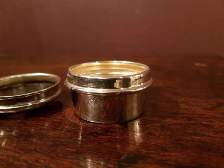 George V Period Silver & Tortoiseshell Rouge Pot - Image 4