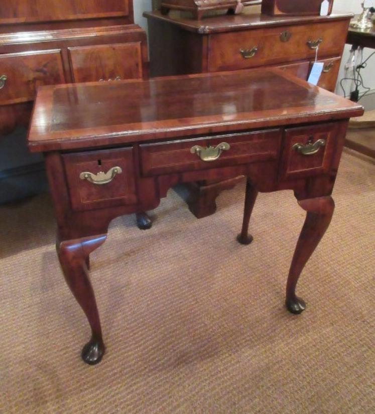 Fine George II Period Burr Yew Inlaid Lowboy - Image 1