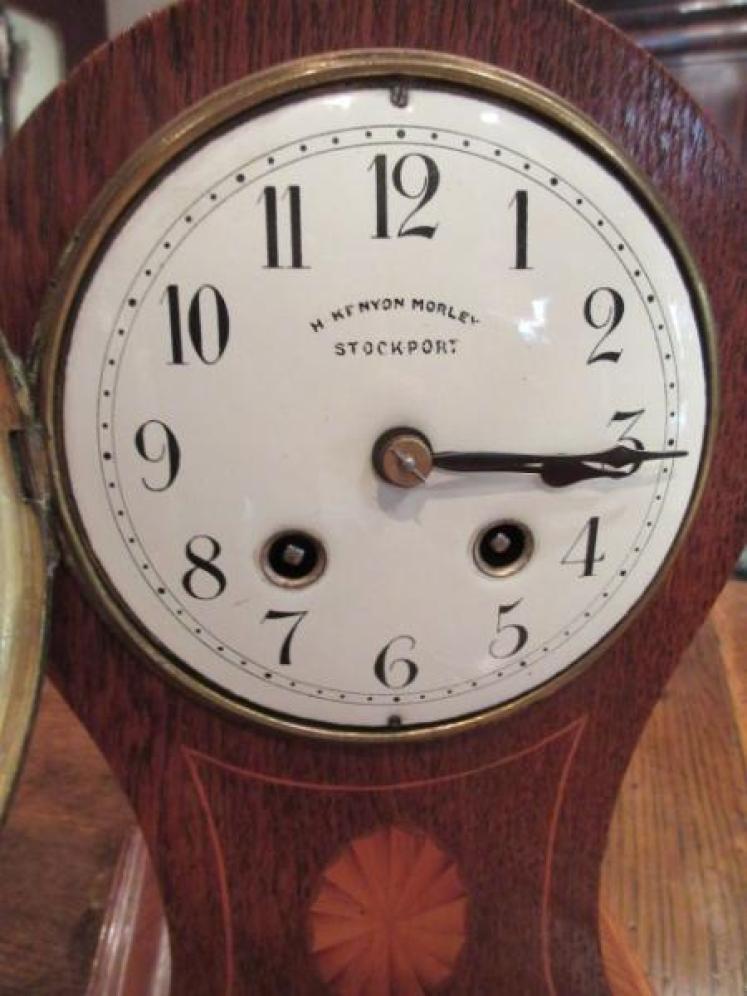 High Quality Victorian Inlaid Striking Mantel Clock - Image 4