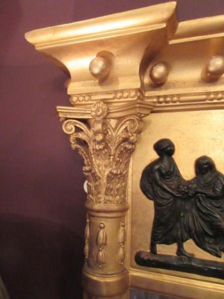 Regency Period Timber & Plaster Gilt Over Mantle Mirror - Image 2