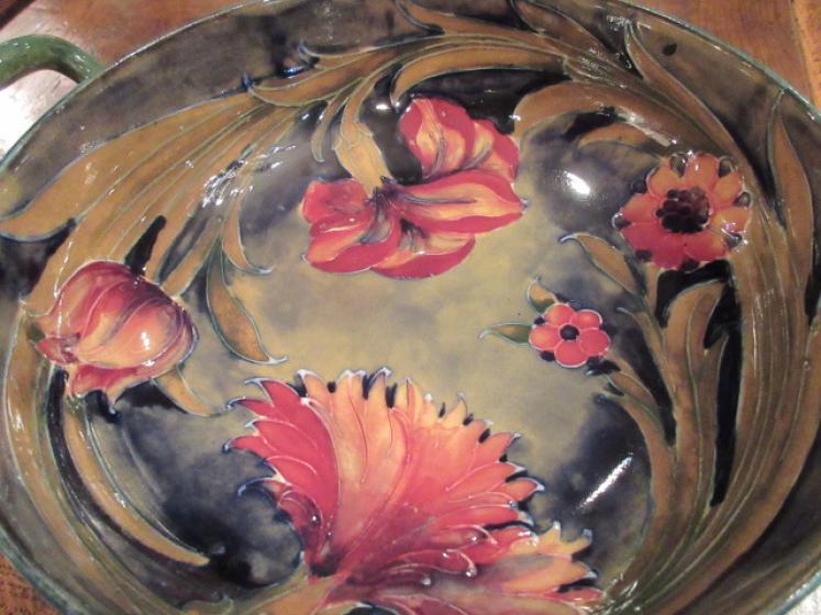 Early Moorcroft Spanish Twin Handled Pedestal Bowl - Image 3