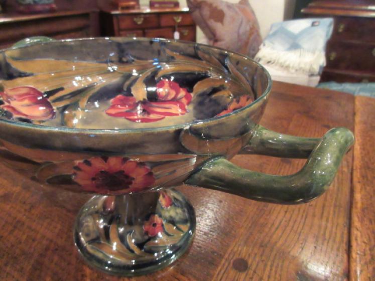 Early Moorcroft Spanish Twin Handled Pedestal Bowl - Image 5