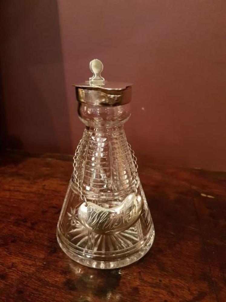 Silver and Cut Crystal Whiskey Noggin - Image 1