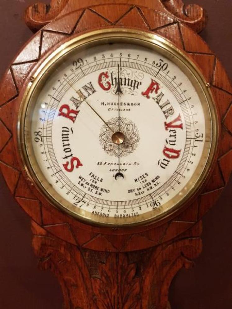 Small Superior Quality London Made Banjo Barometer - Image 2
