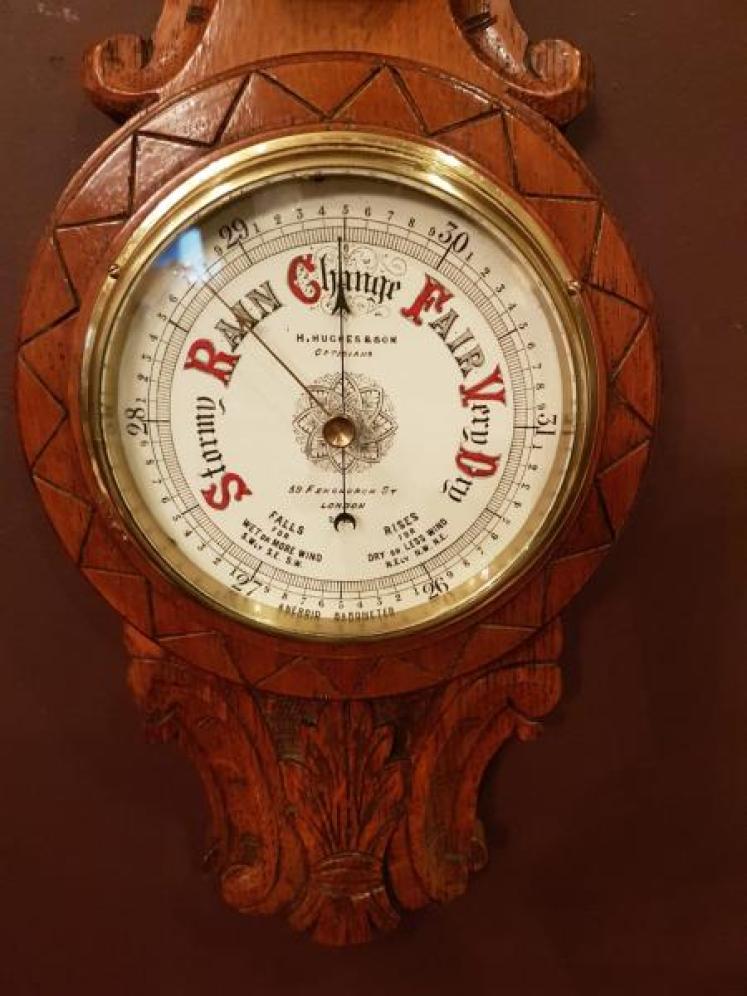 Small Superior Quality London Made Banjo Barometer - Image 5
