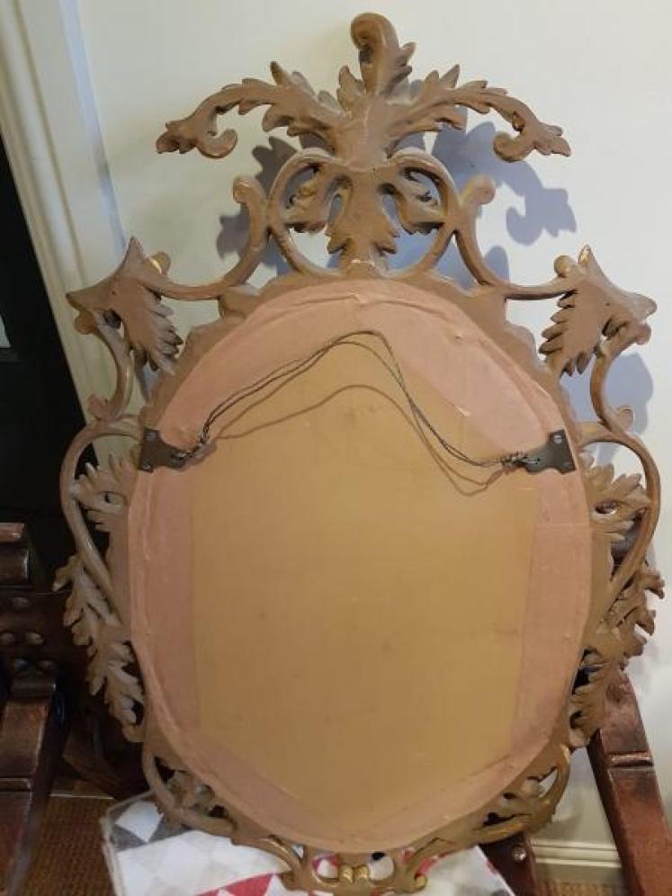 Victorian Timber Gilt Florentine Framed Mirror - Image 3