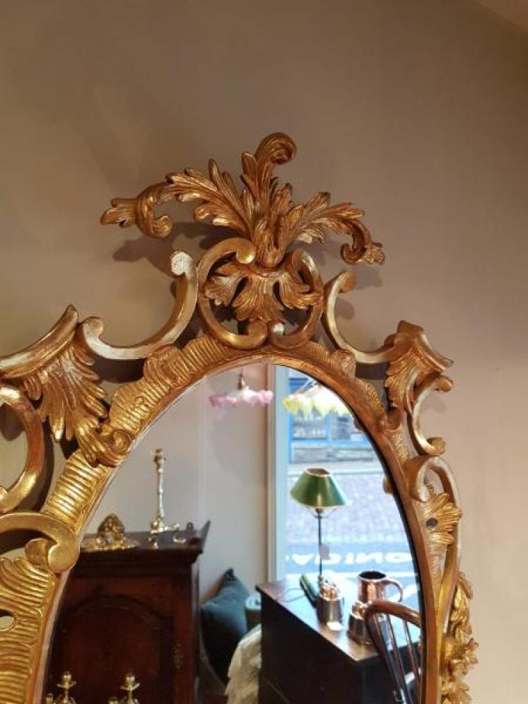 Victorian Timber Gilt Florentine Framed Mirror - Image 4