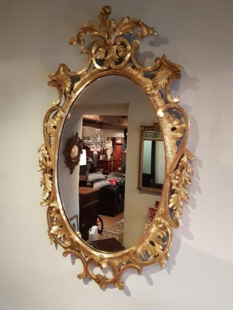 Victorian Timber Gilt Florentine Framed Mirror - Image 5