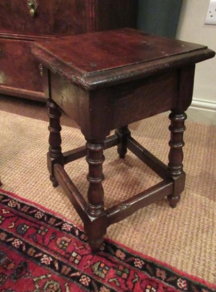Pair of George III Period Fruitwood & Oak Joint Stools - Image 3