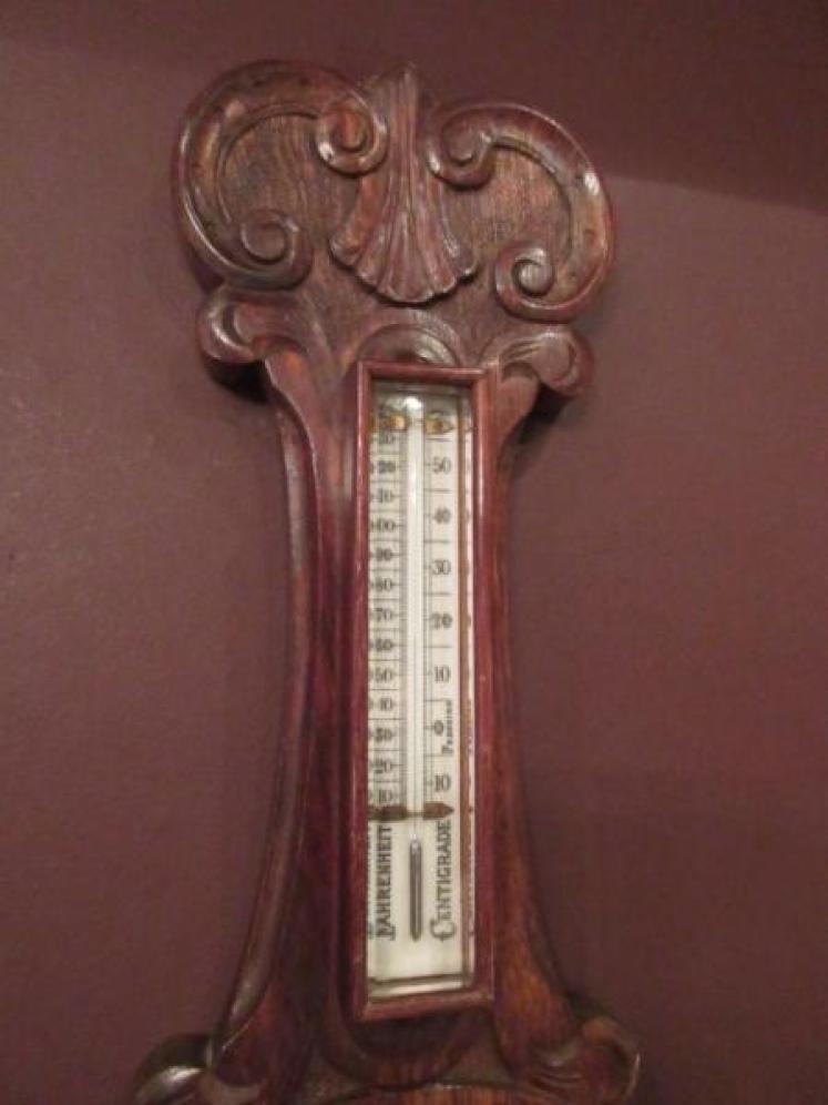 Victorian Polished Oak 'Rapid Indicating' Banjo Barometer - Image 4