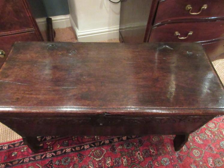 Superb George I Period Oak Six Plank Coffer.c.1720 - Image 2