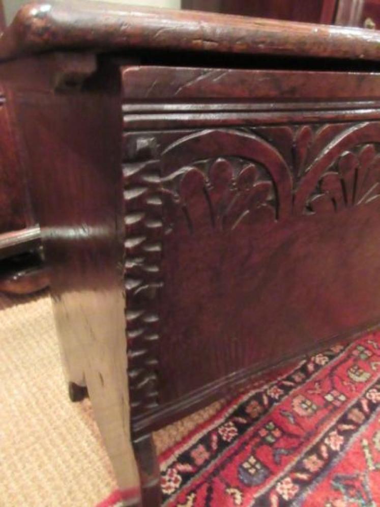Superb George I Period Oak Six Plank Coffer.c.1720 - Image 3