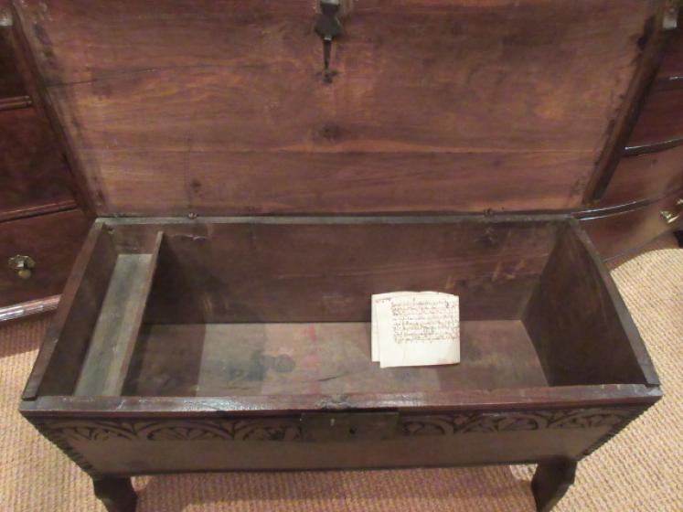Superb George I Period Oak Six Plank Coffer.c.1720 - Image 5