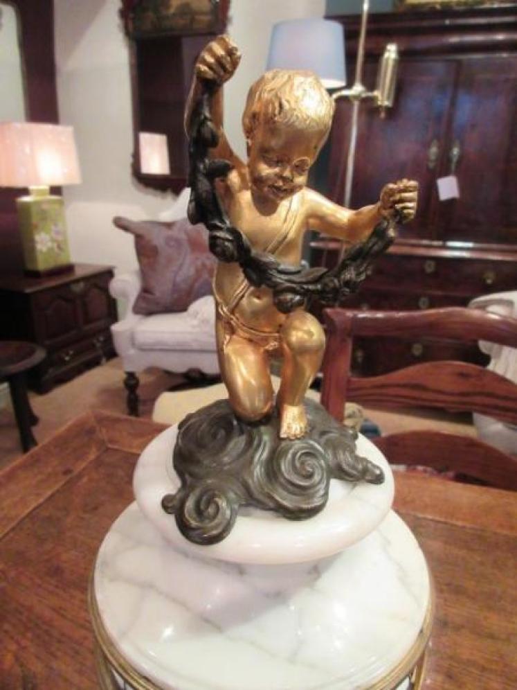 Superb Rare 19th Century Marble Rotating Clock - Image 2