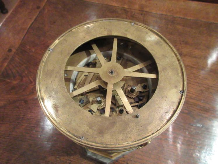 Superb Rare 19th Century Marble Rotating Clock - Image 4