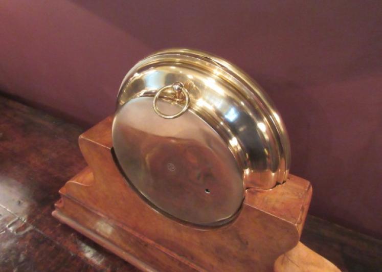 Superb Mid Victorian 8" Bronze Marine Barometer in Stand - Image 4