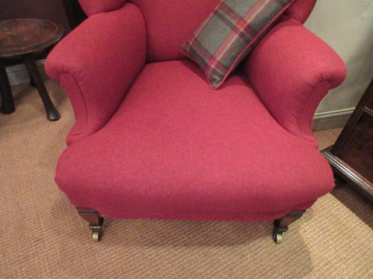 Top Quality Victorian Upholstered Wing ir - Image 3