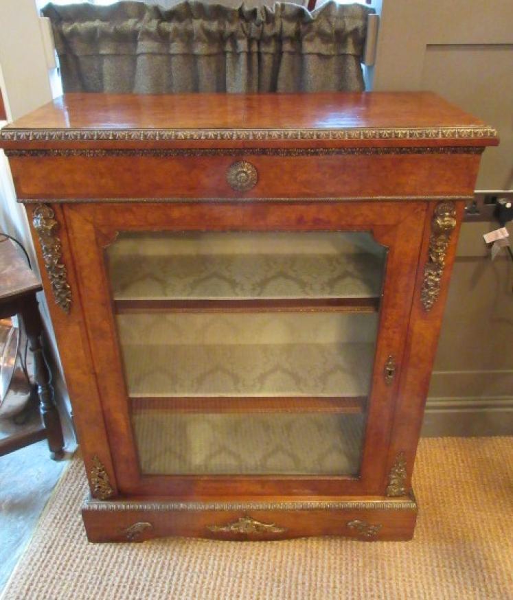 Top Quality Mid Victorian Burr Walnut Pier Cabinet - Image 1