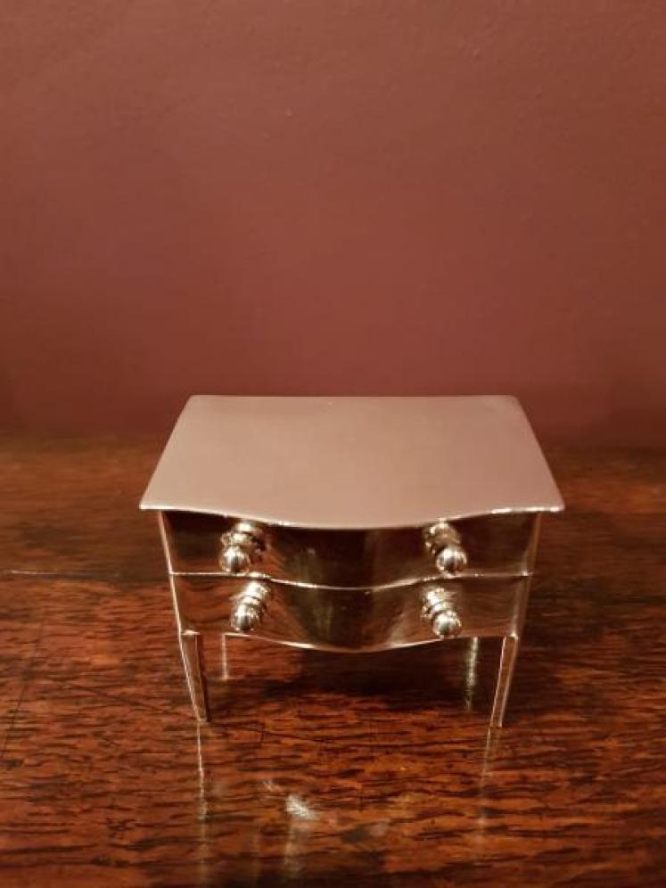 Rare George VI Period Silver Miniature Chest - Image 1