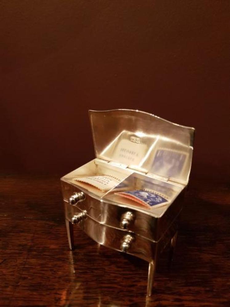 Rare George VI Period Silver Miniature Chest - Image 2