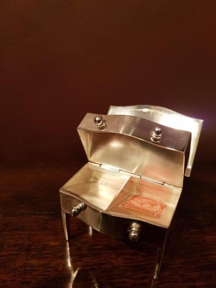 Rare George VI Period Silver Miniature Chest - Image 3