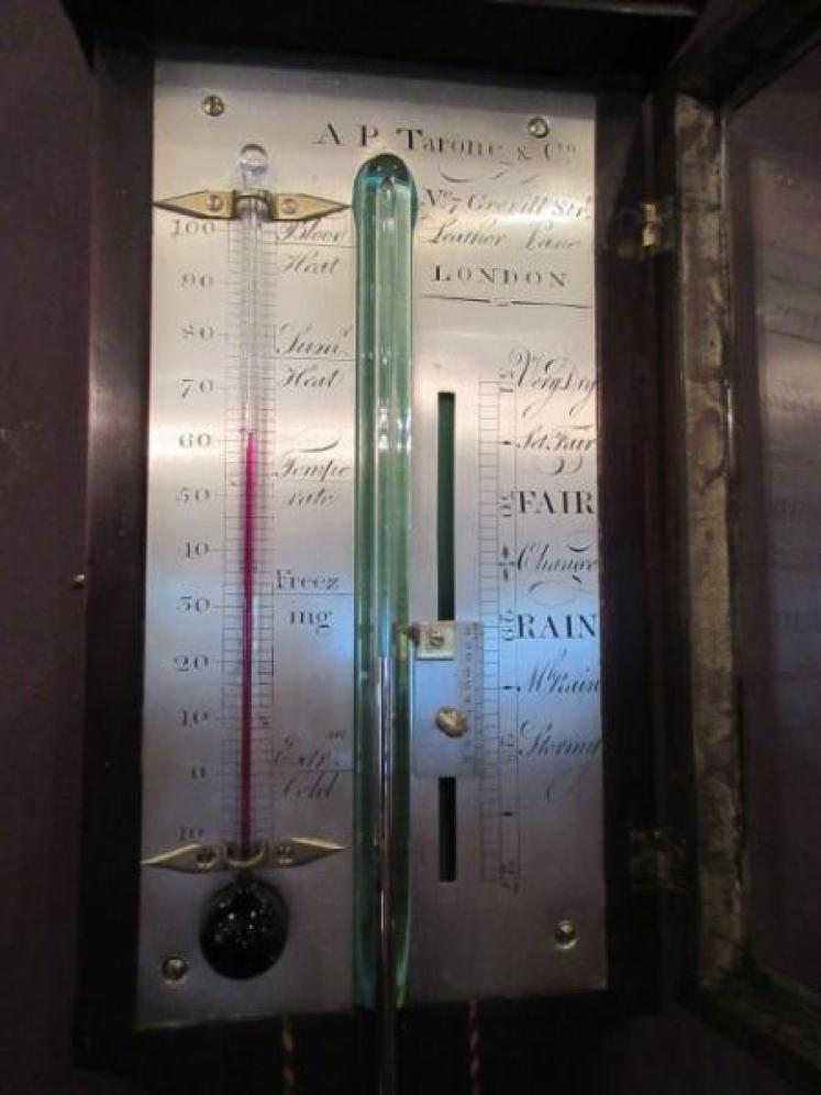 Superb George III Period Sheraton Inlaid London Stick Barometer - Image 2