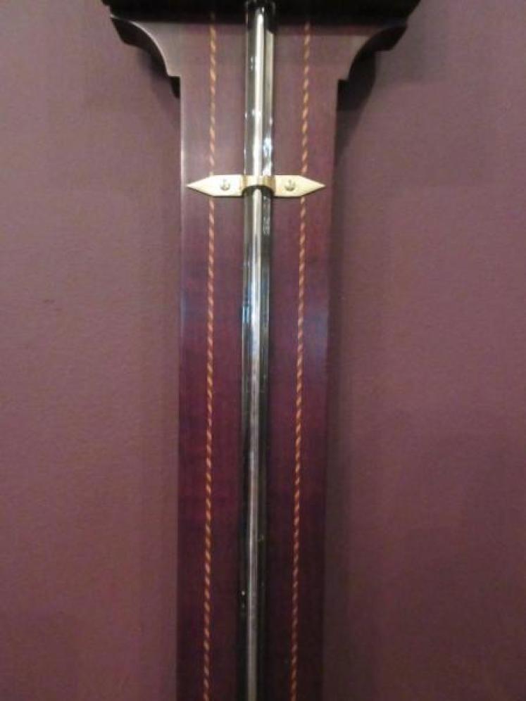Superb George III Period Sheraton Inlaid London Stick Barometer - Image 3