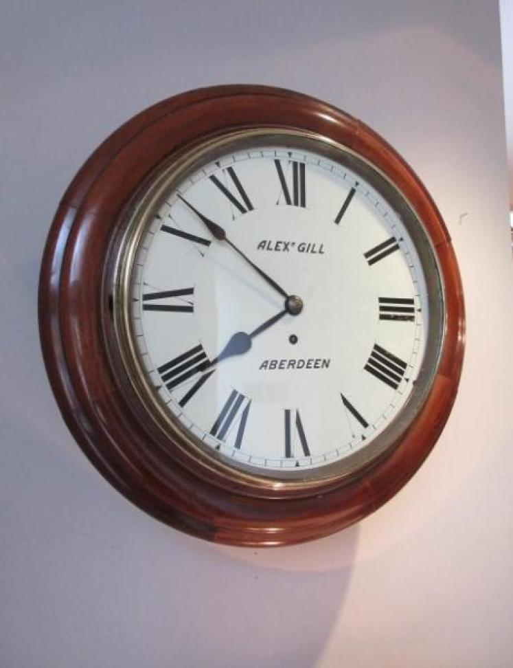 Victorian Aberdeen Single Fusee 12" Wall Clock - Image 1
