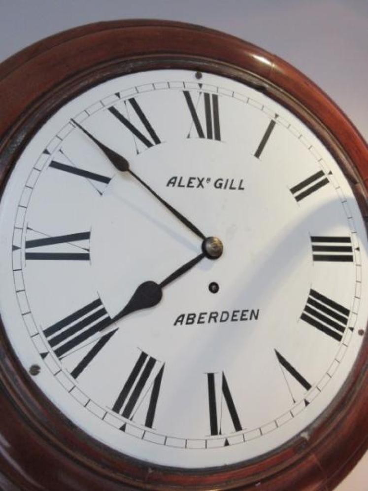 Victorian Aberdeen Single Fusee 12" Wall Clock - Image 2