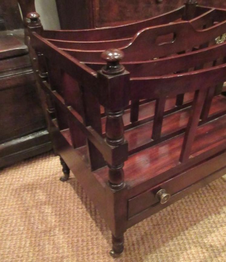 Early Victorian Mahogany Music Canterbury - Image 4