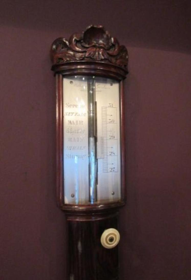 Fine Early Victorian Rosewood Bow Fronted Glasgow Stick Barometer - Image 2