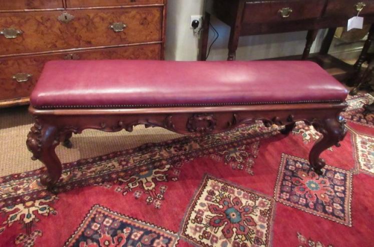 William IV Period Rococo Style Long Stool - Image 1