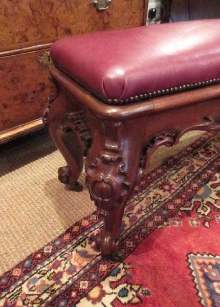 William IV Period Rococo Style Long Stool - Image 2