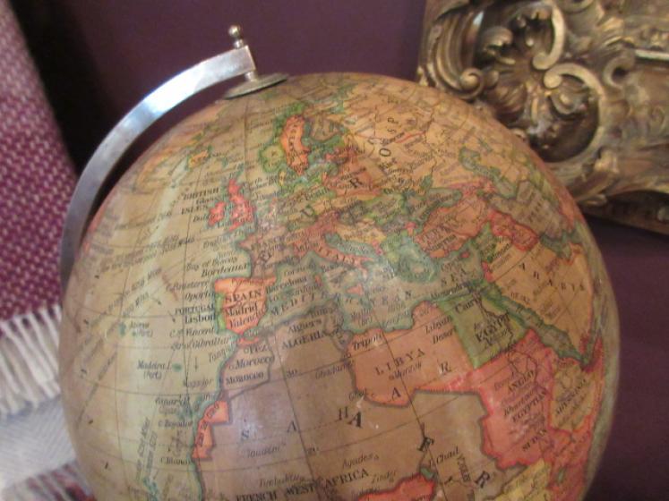 1920's Geographia 10" Paper Mache Terrestrial Globe - Image 2