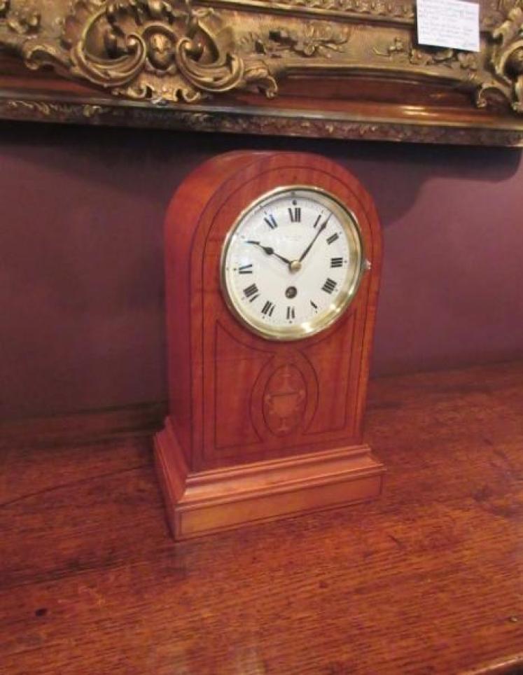 Superb Edwardian Period Satinwood Mantel Clock - Image 5