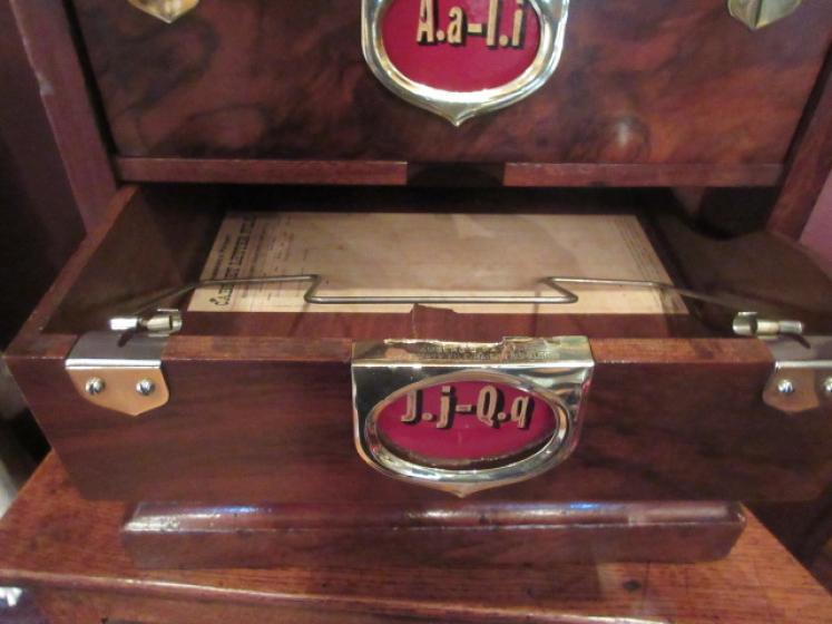 Superb Antique Sign Written Three Drawer Filing Cabinet - Image 4