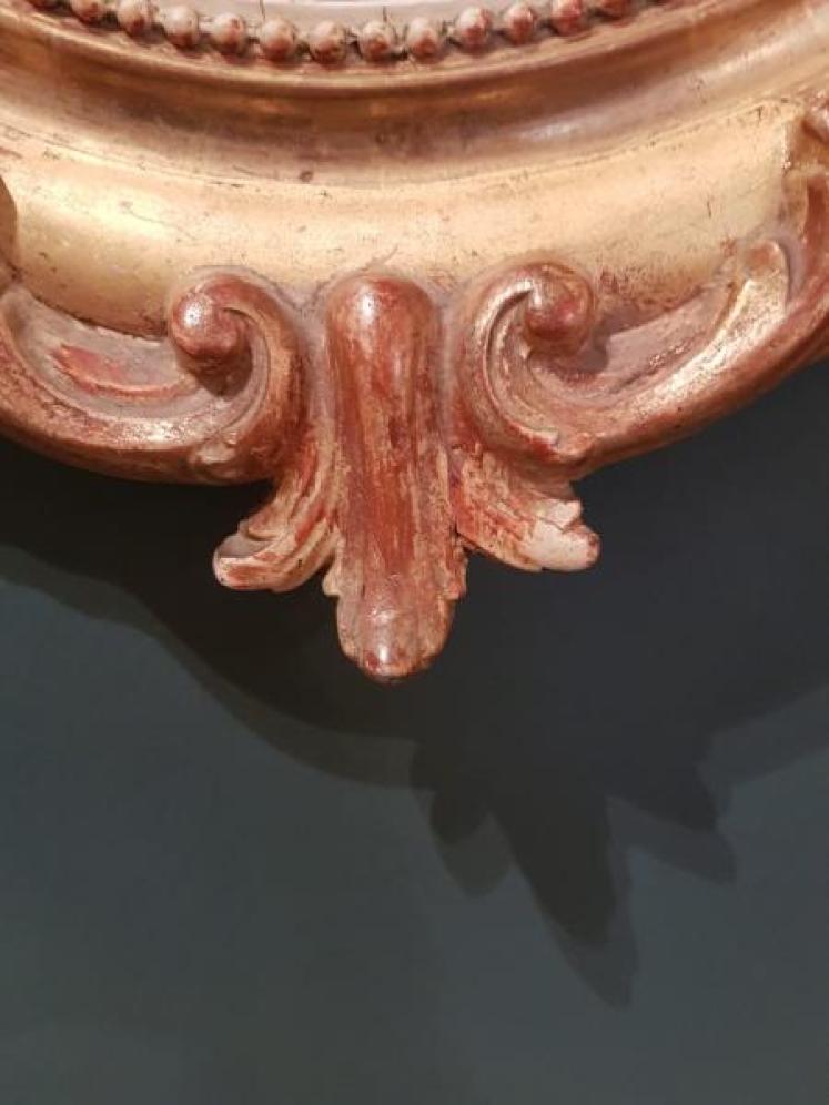 Early Victorian Timber Gilt Oval Mirror - Image 2