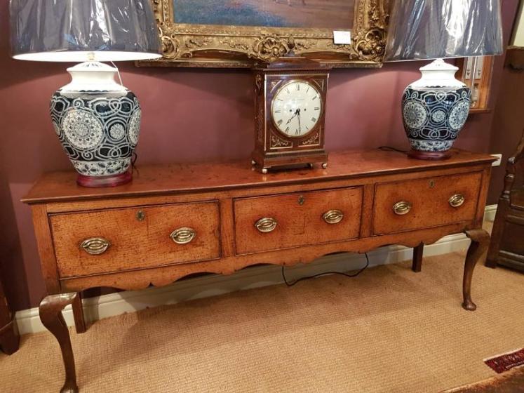 George II Oak Cabriole Leg Dresser - Image 1