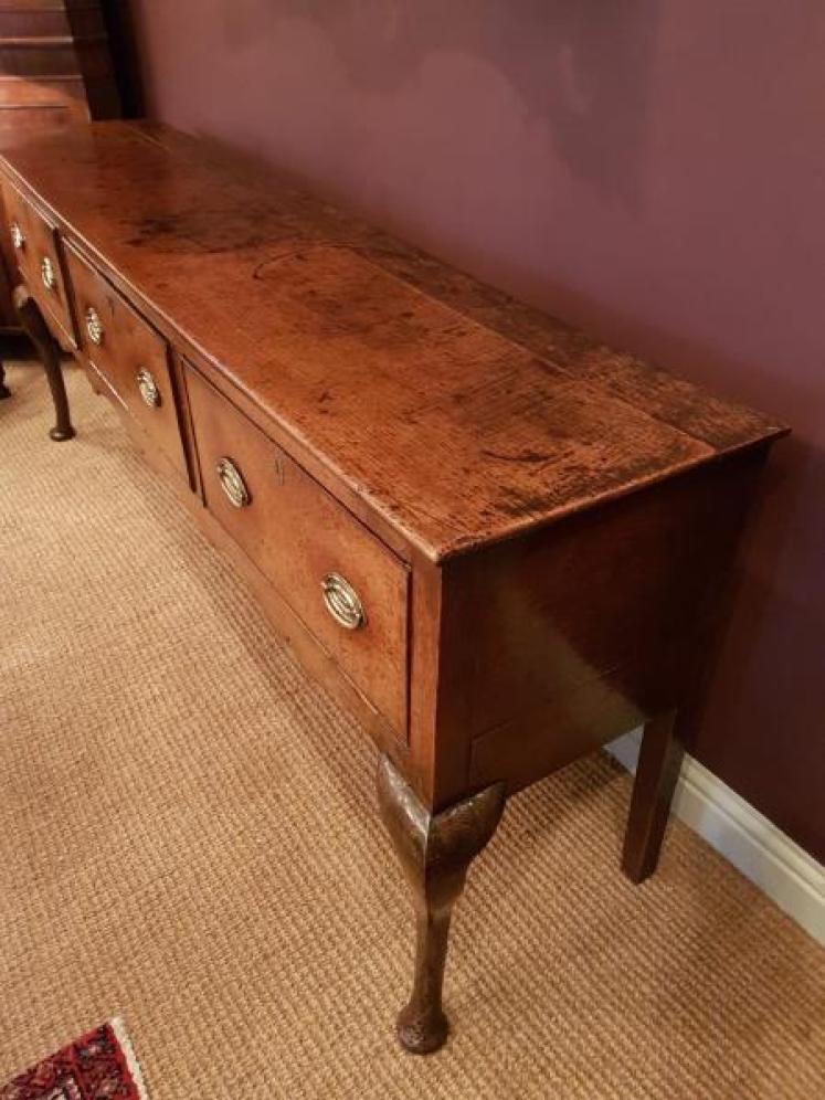 George II Oak Cabriole Leg Dresser - Image 3