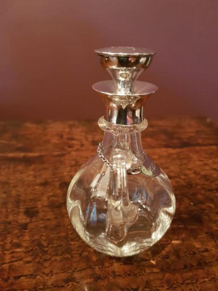 Unusual Silver Mounted Whisky Noggin and Label - Image 2