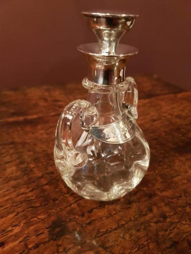 Unusual Silver Mounted Whisky Noggin and Label - Image 5