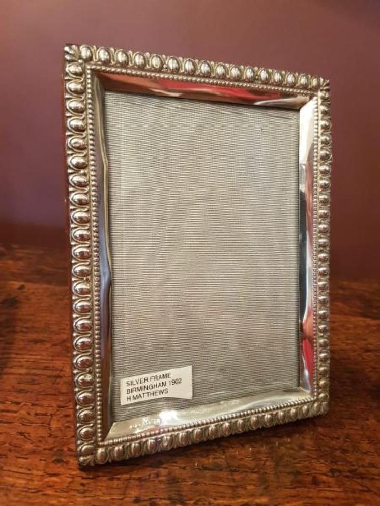 Edwardian Period Silver Bevel Edge Glass Photo Frame  - Image 1