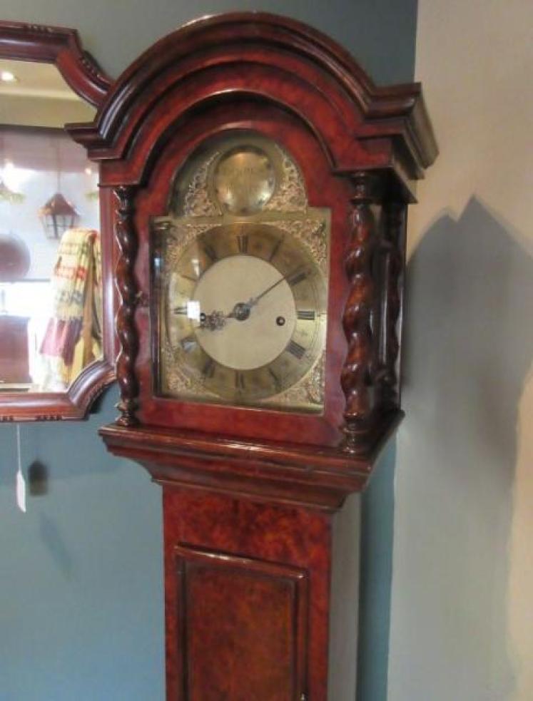 Superb 19th Century Burr Walnut Grandmother Clock - Image 1