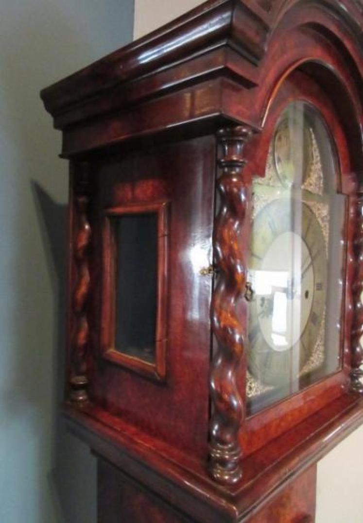 Superb 19th Century Burr Walnut Grandmother Clock - Image 4